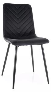 Scaun DAREN, negru - Bluvel 19, stofa catifelata/metal, 45x39x91 cm