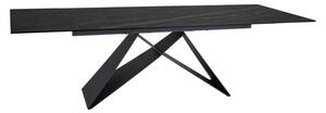 Masa extensibila WESTIN, negru, sticla/metal, 160-240x90x77 cm