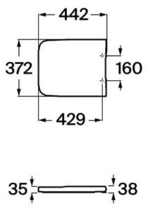 Roca Inspira capac wc SoftClose alb A80153262B