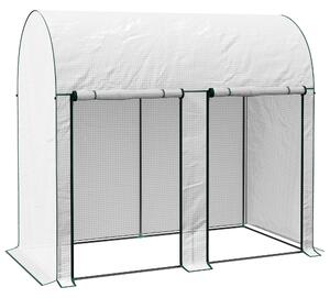 Outsunny Seră de Grădină, Seră pentru Plante cu 2 Uși Batante Rulante, Acoperire PE, Anti-UV, 2x1x1,78 m, Alb | Aosom Romania