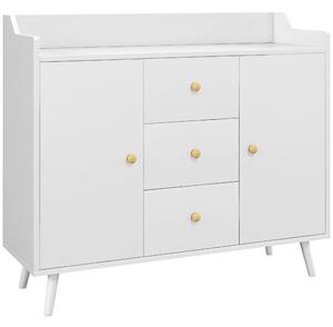 Bufet HOMCOM Alb 90x80 PAL-Pin | Aosom Romania