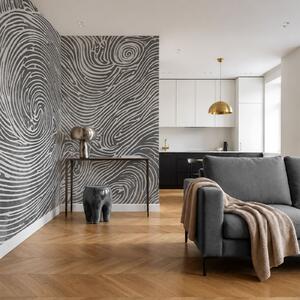 Fototapet Model cu spirale în nuanțe de gri și alb, Fototapet abstracte, Fototapet populare, t00961v1 - Tapeko.ro