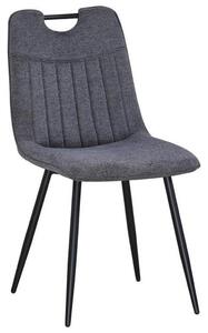 Scaun KIP, gri/negru, stofa clasica/metal, 45x59x89 cm