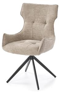 Scaun K573, bej/negru, stofa clasica/otel, 55x64x88 cm