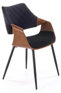 Scaun K586, negru - Bluvel 19, stofa catifelata/placaj indoit, 56x55x7