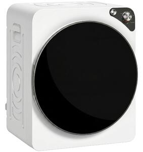 HOMCOM Mini uscător portabil 5 kg, 5 programe, 1000W, până la 60℃, timer, tambur din oțel inoxidabil, pentru casă, Alb | Aosom Romania
