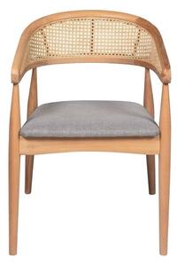 Scaun BELEN, gri/stejar, stofa clasica/lemn, 54x49x78 cm