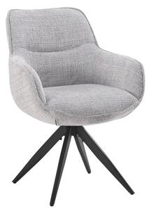 Scaun rotativ TURIN, gri deschis/negru, stofa clasica/metal, 65x62x86