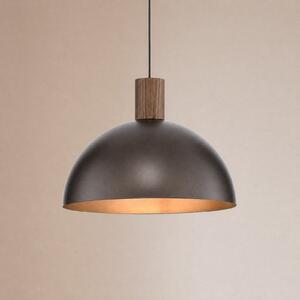 TK Lighting Lampă suspendată Oslo, maro, metal, Ø 34 cm, E27, reglabil, Maro / Rugină, Camera de zi / sufragerie, Metal, Modern