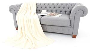 Pătură decorativă ecru 150 x 200 cm