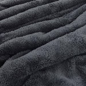 Pătură călduroasă gri închis 150 x 200 cm