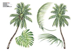 Stickere perete palmieri 100x70 cm, 2 coli