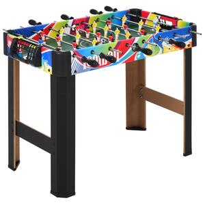 HOMCOM Masă de Fotbal cu 2 Panouri de Scor, din Lemn, Oțel Inoxidabil și Plastic, 86.5x43.5x63 cm, Multicolor | Aosom Romania