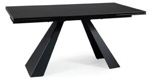 Masa extensibila SALVADORE CERAMIC, negru mat cu efect de marmura, sti