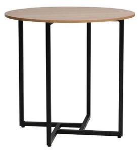 Masa ALTO II, stejar/negru, PAL laminat/metal, 80x80x76 cm