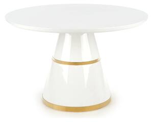 Masa rotunda 120 VEGAS, alb/auriu, MDF/metal
