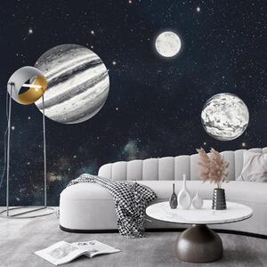 Tapet Spațiu cosmic cu stele și plante, Fototapet Spaţiu, w01799 : Uwalls.ro