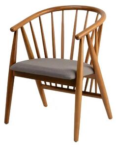 Scaun DORIS, stejar/gri, stofa/lemn, 56x58x82 cm