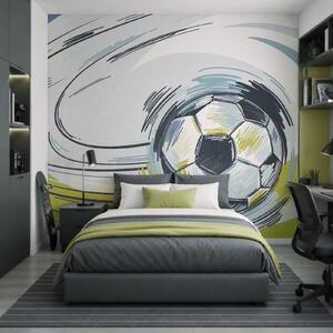 Fototapet Mingea de fotbal în mișcare, Fototapet fotbal, Fototapet populare, t00954 - Tapeko.ro