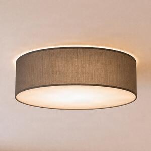 Milagro Lighting Plafonieră Marshall, gri, Ø 50 cm, metal/rattan, reglabil, Gri, Camera de zi / sufragerie, Lemn, Modern