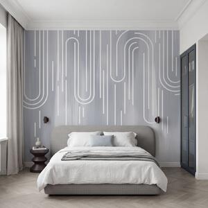 Fototapet Linii albe pe un fundal gri, Fototapet abstracte, Fototapet populare, t00955v1 - Tapeko.ro