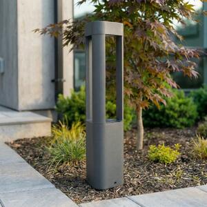 Lucande lampă cu soclu Pirron, 50 cm, triunghiulară, IP54, Negru, Metal, Modern