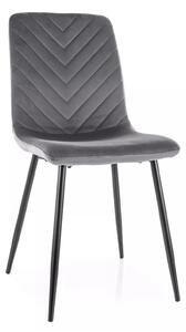 Scaun DAREN, gri - Bluvel 14, stofa catifelata/metal, 45x39x91 cm
