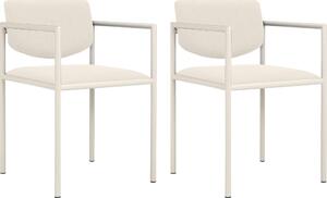 Set 2 scaune Noelia crem 50/54/78,5 cm