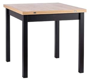 Masa extensibila FLIP, stejar artisan/negru, PAL laminat, 80/160x80x78