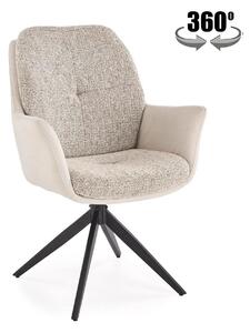 Scaun K591, gri deschis/negru, stofa clasica/otel, 65x73x94 cm