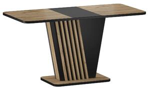 Masa extensibila NEVIO, stejar artisan/negru, PAL, 125/170x75x76 cm
