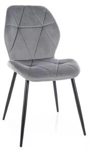 Scaun RICK, gri - Bluvel 14, stofa catifelata/metal, 48x56x86 cm