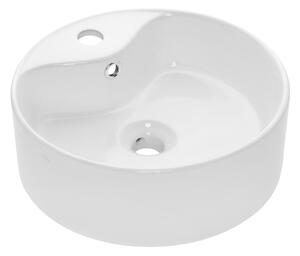 Invena Granada lavoar 47x47 cm rotund de blat alb luciu CE-45-001