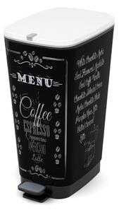 Coș de gunoi negru cu pedală din plastic 45 l Chic Bin – KIS