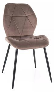 Scaun RICK, cappuccino - Bluvel 38, stofa catifelata/metal, 48x56x86 c