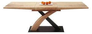 Masa extensibila SANDOR 3, stejar auriu/negru, 160/220x90x75 cm