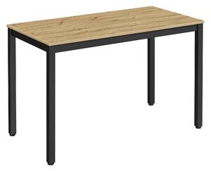 Masa de dining neagra cu blat in decor stejar artisan TESSA 120x60 cm