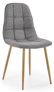 Scaun K316, gri/stejar, stofa clasica/metal, 44x56x87 cm