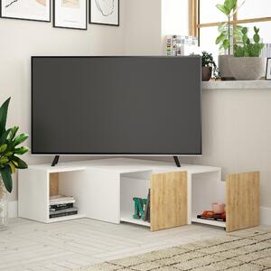 Comodă TV Compact - White, Oak