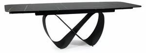 Masa extensibila INFINITY CERAMIC, negru, sticla securizata/ceramica