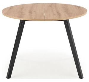 Masa rotunda extensibila bucatarie RUBEN, stejar artisan/negru, 102/14