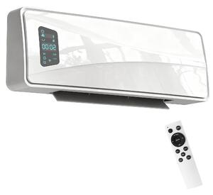 HOMCOM Încălzitor de Perete 2000 W cu 3 Moduri și Telecomandă, Alb | Aosom Romania