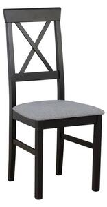 Scaun ALLA 3, gri deschis/negru, stofa clasica/lemn, 43x51x95 cm