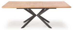 Masa extensibila LEGARTO, stejar/negru, 160/200x90x76 cm