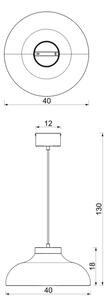 Candelabru pe cablu BASCA 1xE27/15W/230V crem