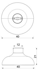 Plafonieră BASCA, 1 x E27, 15 W, 230 V, diametru 40 cm, bronz