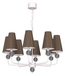 Candelabru cu lanț GRENADA 8xE14/15W/230V gri