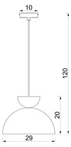 Pendul pe cablu NEVIS 1xE27/15W/230V, diam. 29 cm, crem