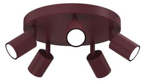 Plafonieră cu 5 spoturi FUN 5xGU10/8W/230V burgundy