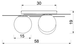 Plafonieră FLAT 3xE27/15W/230V 55x60 cm bej